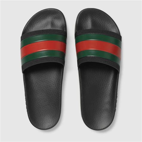 mens rubber gucci slides|gucci rubber slide sandals outfit.